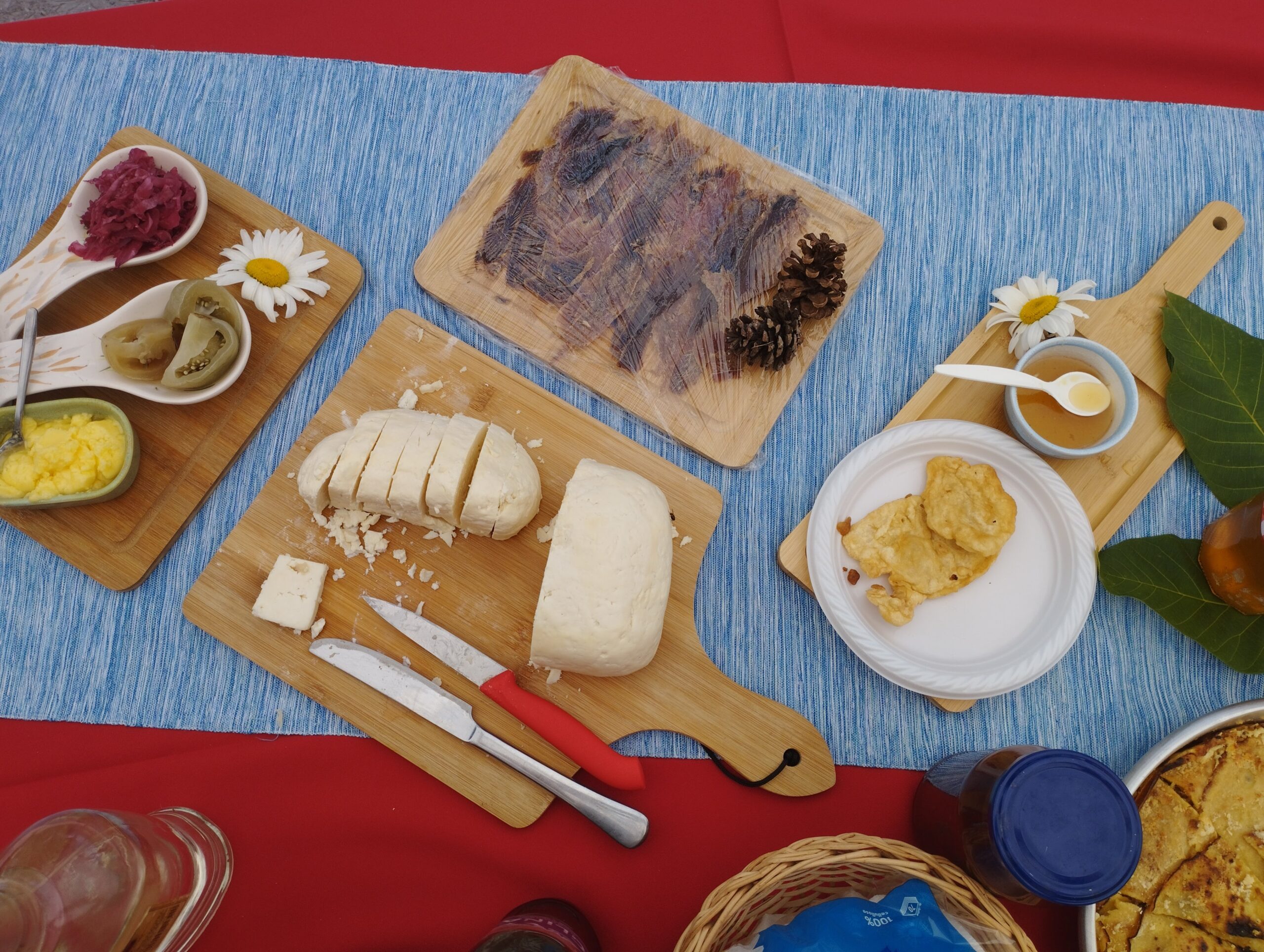 Fresh local cheese and dairy products from the Albanian Alps